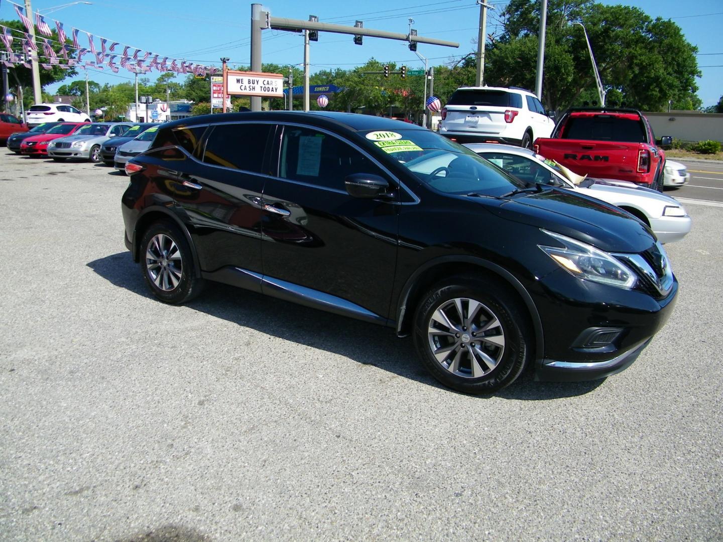 2018 Black /Black Nissan Murano S (5N1AZ2MG0JN) with an 3.5L V6 engine, Automatic CVT transmission, located at 4000 Bee Ridge Road, Sarasota, FL, 34233, (941) 926-0300, 27.298664, -82.489151 - Photo#8